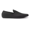 Black Perforated Loafers - Slip On Style