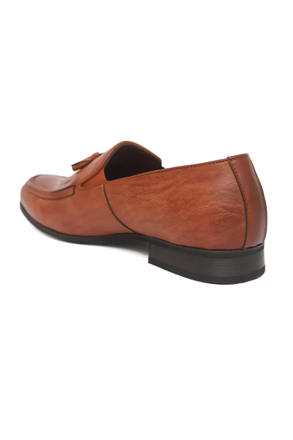 Breezy Brown Formal Fringed Slip-Ons