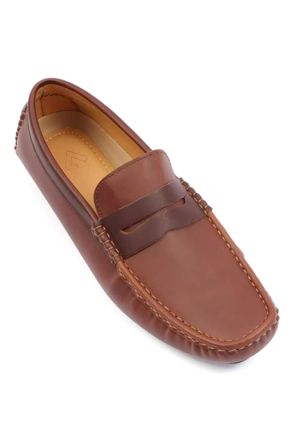 Classic Brown Leather Loafers Shoes