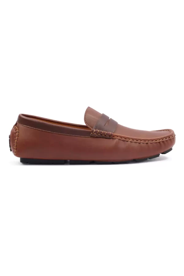 Classic Brown Leather Loafers Shoes