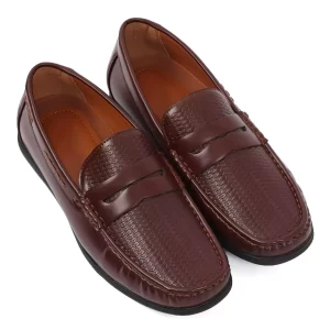 Dark Brown Leather Loafers Shoes