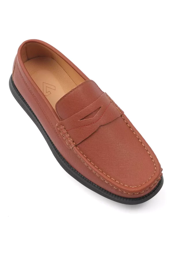 Leather Loafers Shoes in Brown