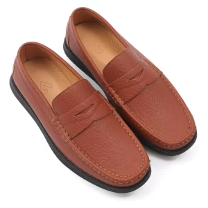 Leather Loafers Shoes in Brown