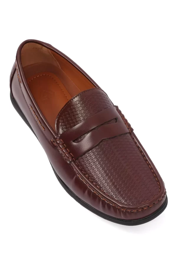 Mens Wine Loafers Shoes