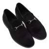 Stylish Black Textured Slip-On Shoes
