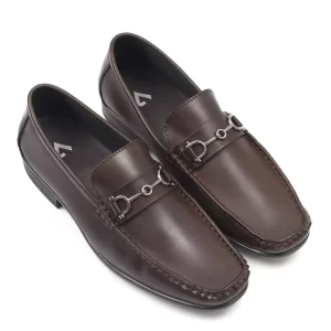 Stylish Leather Loafers in Coffee Brown