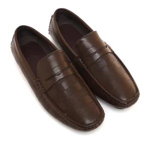 Stylish Loafers Shoes - Checkered Design
