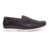 Stylish Textured Loafers Shoes - black