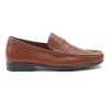 Brown Textured Loafers