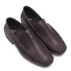 Dark Brown Textured Loafers