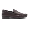 Dark Brown Textured Loafers