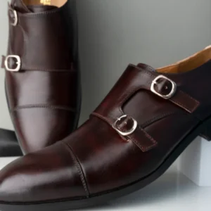 double mock strap shoes